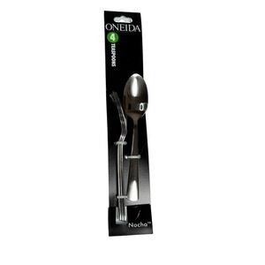 NEW in Package ONEIDA "NOCHA" Set of‎ (4) 18/0 Stainless Steel Teaspoons